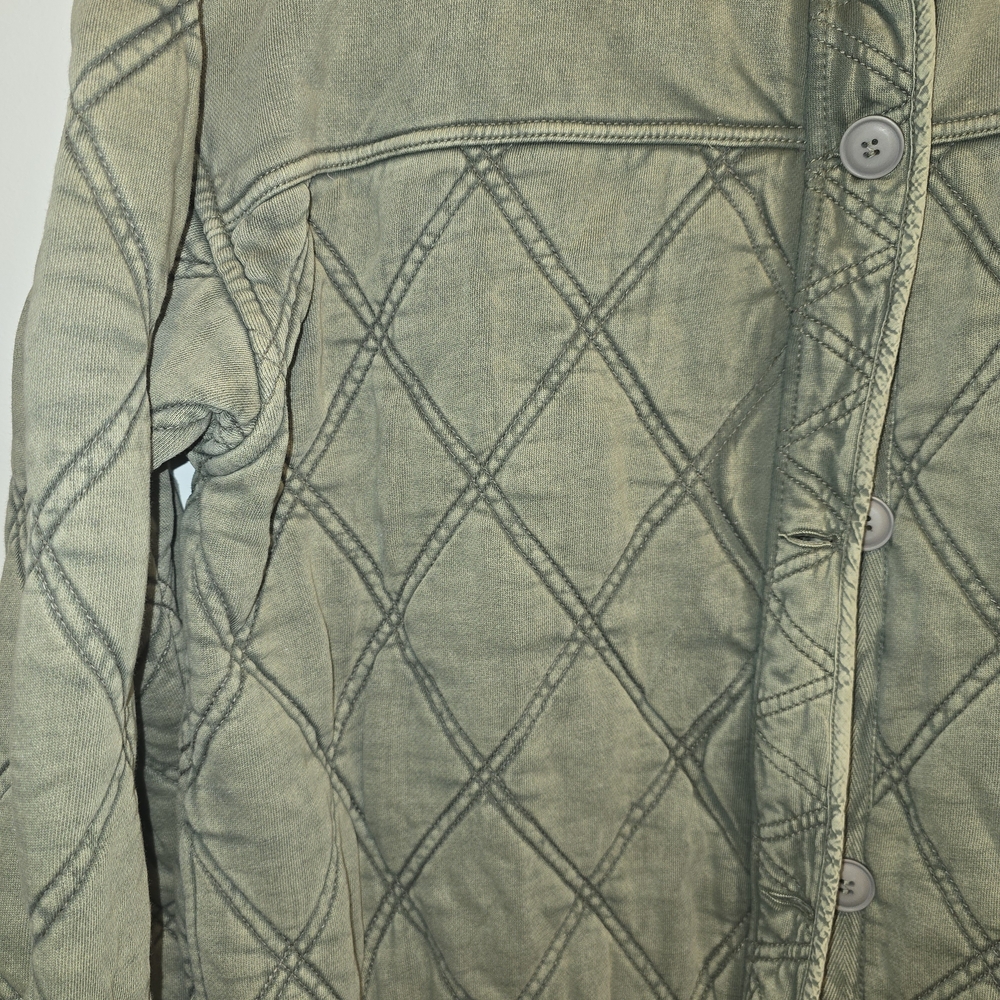 Free People Quilted Puffer Jacket in Olive Size M Nwot - Picture 7 of 12